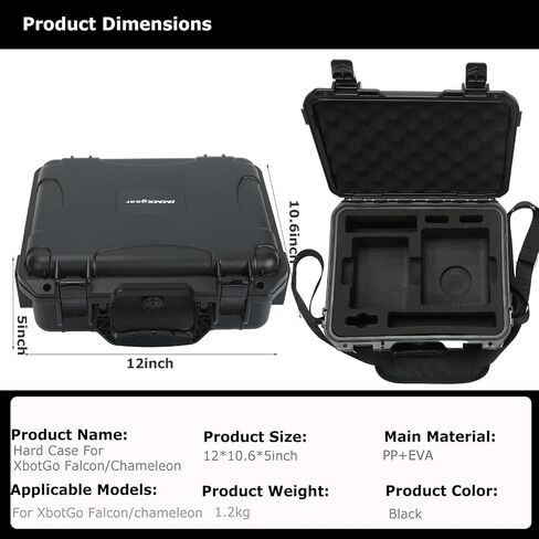 Waterproof Hard Case for Xbotgo Falcon Chameleon - Hard Shell Protective Carrying Case for Xbotgo Chameleon Falcon Camera Accessories [CASE ONLY] in Saudi Arabia