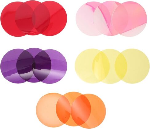 Colored Light Gel Diffusing Sheets Self Adhesive Filters 15pcs 2 Inch in Saudi Arabia