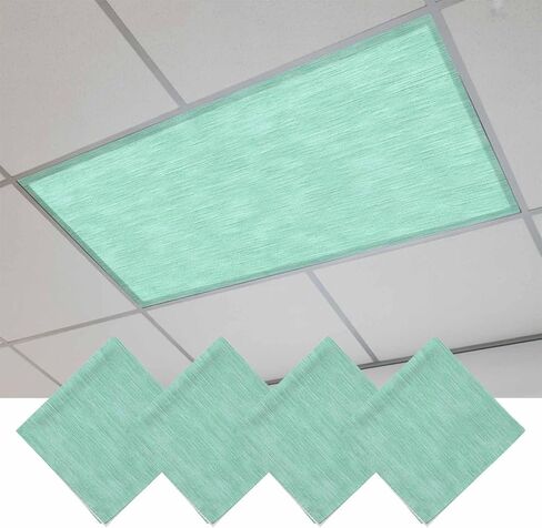 Fluorescent Light Covers,Terracotta Orange Solid Color Magnetic Light Covers for Ceiling Lights,Minimalist Vintage Linen Texture Fluorescent Ceiling Filters for Classroom Bedroom Office 4x2Ft x 2PCS in Saudi Arabia
