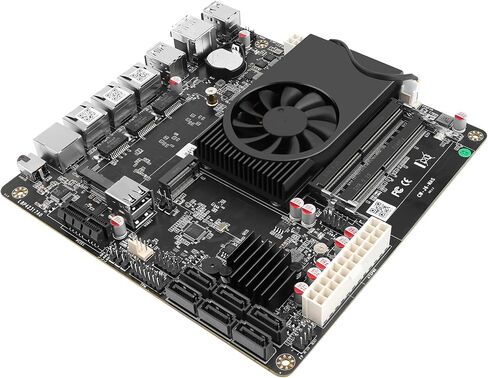 6-Bay NAS Mini-ITX Motherboard with Celeron J6413, 6X SATA3.0 6Gb/s, 2X DDR4, 2X M.2 NVMe 2280, 3X 2.5Gb LAN, 1x Console, Dual 4K Display, 6X USB in Saudi Arabia