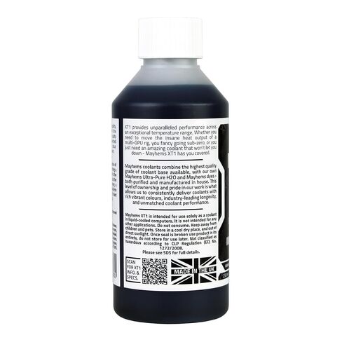 Mayhems - XT1 Concentrate PC Coolant - Computer Water Cooling Fluid - Liquid Cooling, Thermal Performance Series, 250 ml, Infinite Void Black in Kuwait
