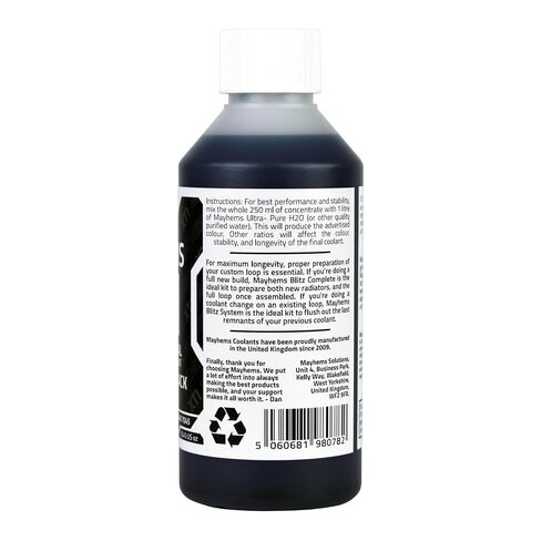 Mayhems - XT1 Concentrate PC Coolant - Computer Water Cooling Fluid - Liquid Cooling, Thermal Performance Series, 250 ml, Infinite Void Black in Kuwait