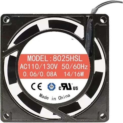 80x80x25mm 8025HSL 110V /130V 50/60HZ 0.06/0.08A 14/16W AC مروحة التبريد in Kuwait