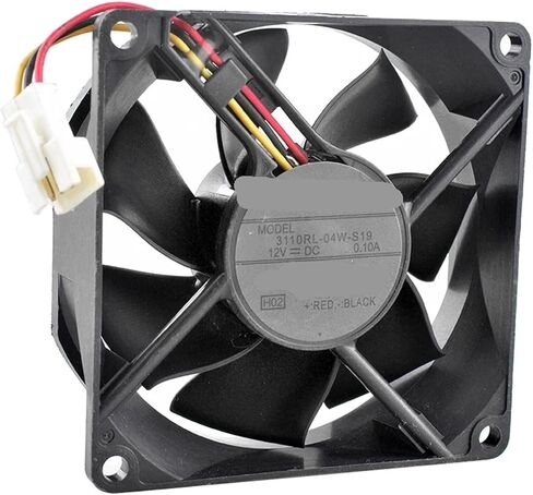 8cm 80mm Cooling Fan 80x80x25mm DC12V 0.10A 3pin Quiet - 3110RL-04W-S19 in Saudi Arabia