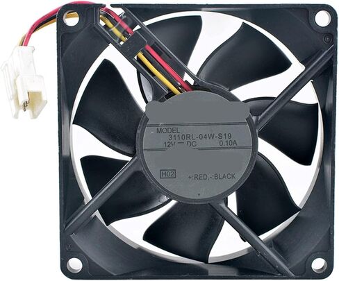 8cm 80mm Cooling Fan 80x80x25mm DC12V 0.10A 3pin Quiet - 3110RL-04W-S19 in Saudi Arabia