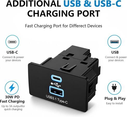 محور Carplay اللاسلكي CarPlay USB Media Hub لـ Ford F-150 2013-2023 USB Type-C Hub وحدة ترقية لـ Ford Lincoln SYNC 3 الإصدار 3.4 فقط لـ Apple CarPlay in Kuwait