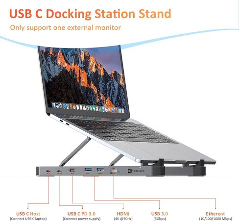 USB C Laptop Docking Station Stand with 4K HDMI and Gigabit Ethernet in Saudi Arabia