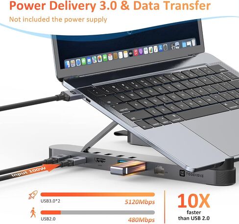 USB C Laptop Docking Station Stand with 4K HDMI and Gigabit Ethernet in Saudi Arabia