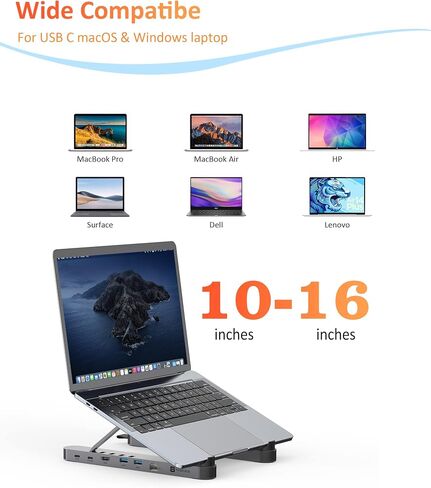 USB C Laptop Docking Station Stand with 4K HDMI and Gigabit Ethernet in Saudi Arabia