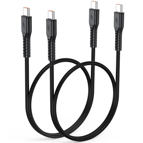 USB C to USB C Cable 2ft 2 Pack, Short 60W Fast Charging, Silicone Cord in Kuwait