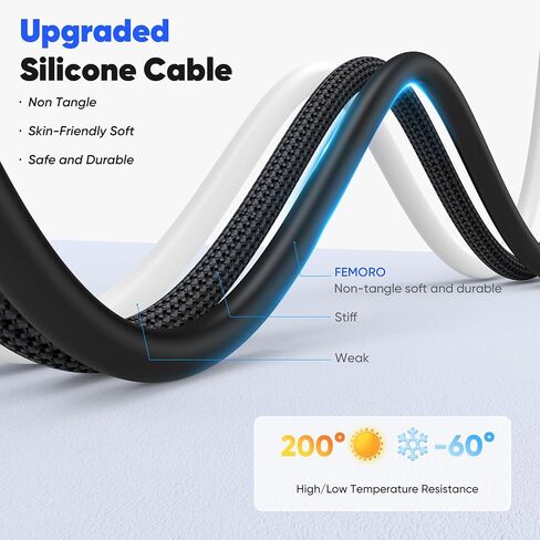 USB C to USB C Cable 2ft 2 Pack, Short 60W Fast Charging, Silicone Cord in Kuwait