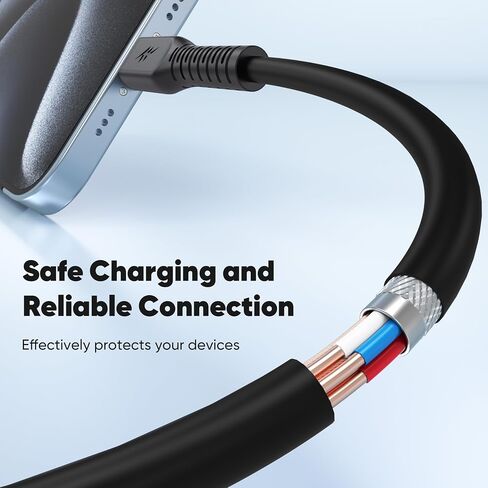 USB C to USB C Cable 2ft 2 Pack, Short 60W Fast Charging, Silicone Cord in Kuwait