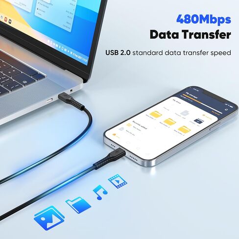 USB C to USB C Cable 2ft 2 Pack, Short 60W Fast Charging, Silicone Cord in Kuwait