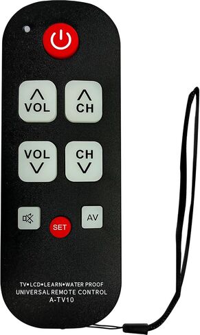 Universal Big Button TV Remote for Seniors, Elderly - Simple Remote - Easy to Use and Set Up with Auto Search & Learning Functions for Major TV Brands, Dementia Friendly Gifts in Saudi Arabia