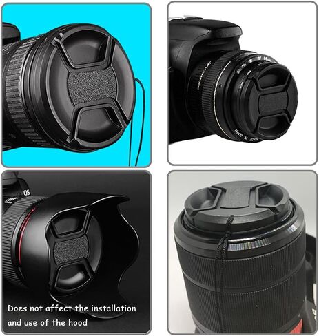 40.5mm Snap-On Lens Cap for Sony 16-50mm f/3.5-5.6 lens for Sony Alpha a6600 a6500 a6400 a5000[2 Packs], Fire-Rock Lens Cap for Nikkor 10mm f/2.8 Lens in Kuwait