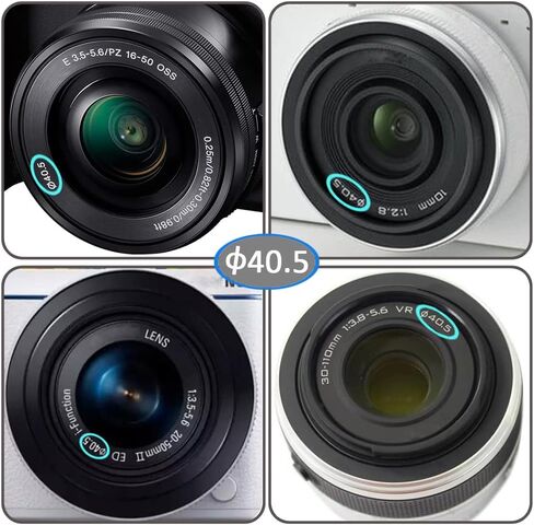 40.5mm Snap-On Lens Cap for Sony 16-50mm f/3.5-5.6 lens for Sony Alpha a6600 a6500 a6400 a5000[2 Packs], Fire-Rock Lens Cap for Nikkor 10mm f/2.8 Lens in Kuwait