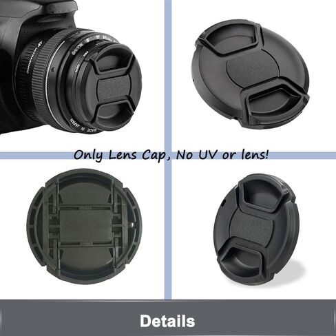 40.5mm Snap-On Lens Cap for Sony 16-50mm f/3.5-5.6 lens for Sony Alpha a6600 a6500 a6400 a5000[2 Packs], Fire-Rock Lens Cap for Nikkor 10mm f/2.8 Lens in Kuwait