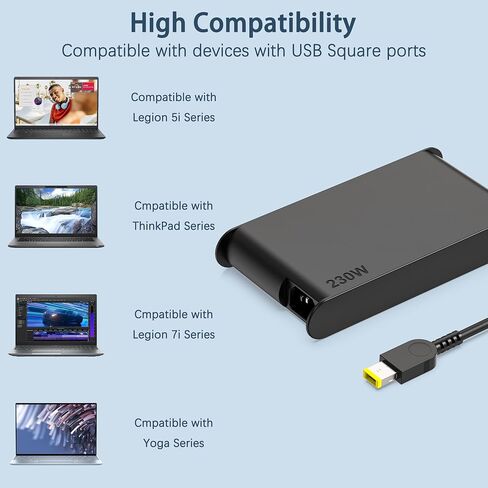 230W AC Laptop Charger Compatible with Lenovo Legion in Kuwait
