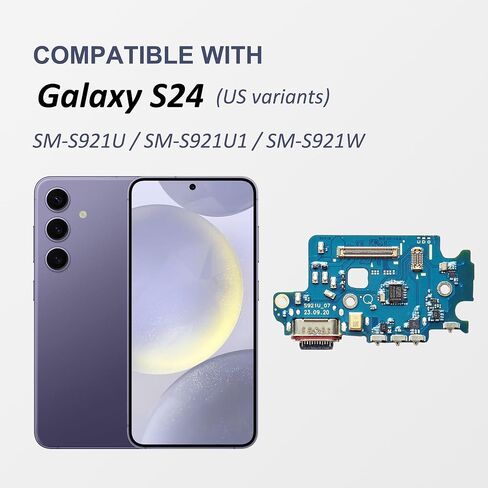 for Galaxy S24 Charging Port Replacement US Version, USB-C Dock Board for Models SM-S921U SM-S921U1 SM-S921W, with Toolkit & Instruction in Saudi Arabia