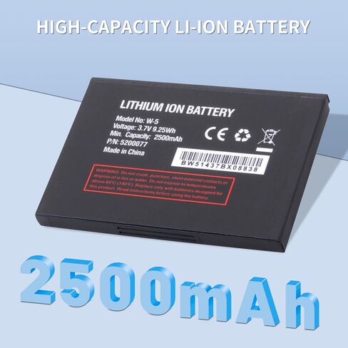 W-5 Battery Replacement for NetGear AT&T Unite Mobile Hotspot AirCard 770S AirCard 771S AirCard 782S AC770S Mobile WiFi Hotspot, 2500mAh in Saudi Arabia