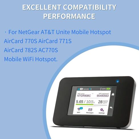 W-5 Battery Replacement for NetGear AT&T Unite Mobile Hotspot AirCard 770S AirCard 771S AirCard 782S AC770S Mobile WiFi Hotspot, 2500mAh in Saudi Arabia