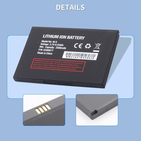W-5 Battery Replacement for NetGear AT&T Unite Mobile Hotspot AirCard 770S AirCard 771S AirCard 782S AC770S Mobile WiFi Hotspot, 2500mAh in Saudi Arabia