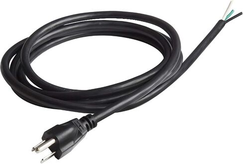 VSEER 6Ft 16 Gauge 3 Prong Heavy Duty Universal AC Appliance Replacement Power Supply Cord Cable with Open End, SJT 16AWG US Plug 13A/125V 1625W, Black in Kuwait