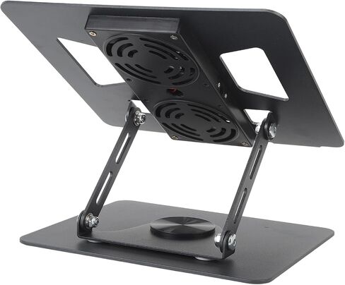Laptop Cooling Pad, Heavy Notebook Cooler Adjustable Laptop Stand Portable Laptop Riser Aluminum Laptop Stand Notebook Gaming Fan Stable Stand for Devices 11 to 17.3 Inches in Saudi Arabia
