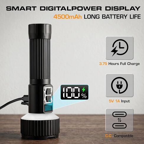 EverBrite 1700LM Rechargeable Flashlight with Spotlight, Floodlight & RGB in Kuwait