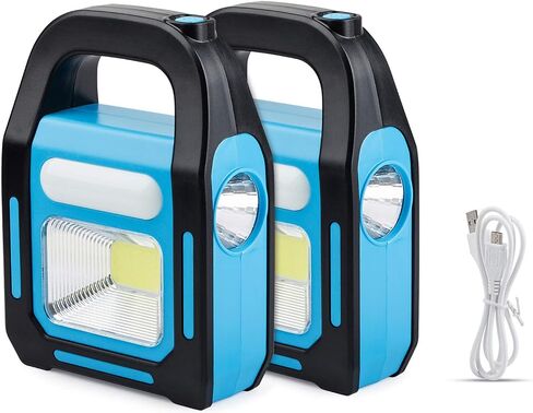 4 Pack 3 in 1 Solar USB Rechargeable Brightest COB LED Camping Lantern, Waterproof Emergency Flashlight LED Light in Kuwait