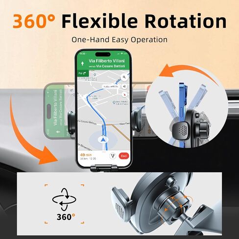 Car Phone Holder for Mazda CX5 (2021-2025,10.25" Screen Only), 360 Phone Holder Rotating, Hands Free Mobile Holder, Car Mount for iPhone, Samsung & Android, with Storage Box, CX-5 Interior Accessories in Saudi Arabia