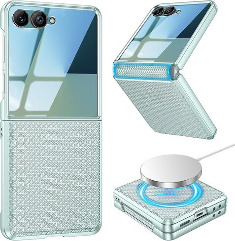 Magnetic for Samsung Galaxy Z Flip 7 Case Slim Fit Non-Slip Texture, Black in Kuwait