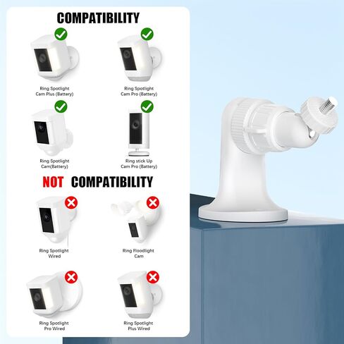 Wall Mount, 360°Adjustable Security Wall Mount Bracket for Cam Indoor/Outdoor Use (Camera Not Included) in Kuwait