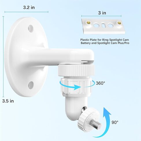 Wall Mount, 360°Adjustable Security Wall Mount Bracket for Cam Indoor/Outdoor Use (Camera Not Included) in Kuwait