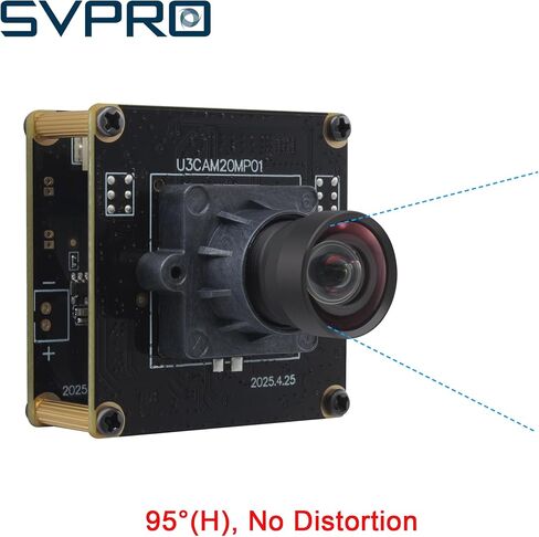 SVPRO 20MP USB3.0 Camera Module, 5K Webcam Board for Computer Laptop, Ultra HD PC Camera with with 95°(H) No Distortion Lens, UVC Industrial Cam Plug and Play for Mac Windows Linux Android in Kuwait