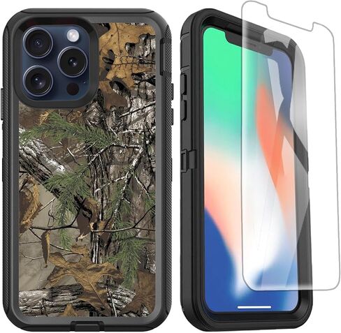 Compatible for iPhone 15 Pro Max Case for Women Girls Cow Print Cute Luxury Phone Case with Screen Protector Heavy Duty Shockproof Protective Case for iPhone 15 Pro Max 6.7inch 2023 in Kuwait