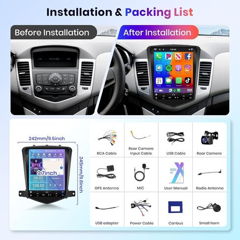Rimoody 8Core 4G+64G Car Stereo for Chevrolet Chevy Cruze J300 2009-2014 in Saudi Arabia