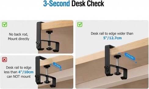 36" Under Desk Cable Management Tray - No Drill Oxford Cloth Cord Organizer with Clamp & Screw Mount - Large Capacity Fabric Cable Holder for Home Office, Gaming Desk & Standing Desk (Black) in Saudi Arabia