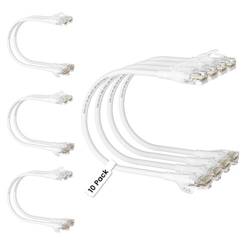 CableGeeker Cat 6A Slim Ethernet Patch Cables, 3 ft, 5-Pack, Black in Kuwait
