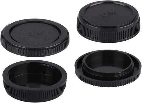 Camera Body Cap & Rear Lens Cover Compatible for Olympus OM Mount Cameras and Lens 2-Sets in Saudi Arabia