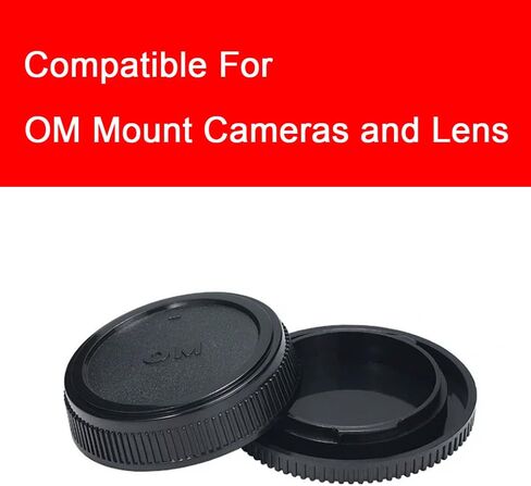 Camera Body Cap & Rear Lens Cover Compatible for Olympus OM Mount Cameras and Lens 2-Sets in Saudi Arabia