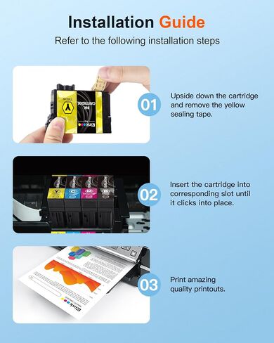 Remanufactured Replacement for 822XL for Epson WF-3820 Printer Ink Cartridge | Compatible for Epson 822XL Ink Cartridges for Workforce Pro WF-3820 WF-3823 WF-4830 WF-4833 WF-4820 Printer (8 Pack) in Kuwait