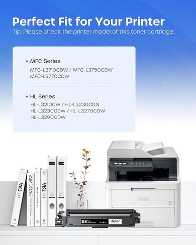 TN227 TN-227BK/C/M/Y Toner Cartridges Replacement for Brother TN227 5 Pack in Saudi Arabia