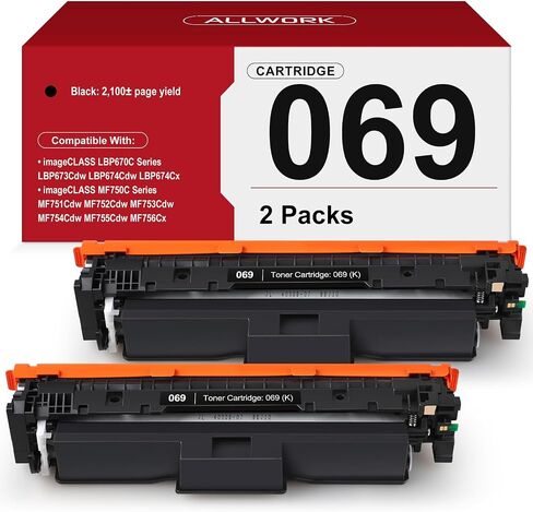 069 Black Toner Cartridge 2-Pack Replacement for Canon 069 069H MF753Cdw in Saudi Arabia