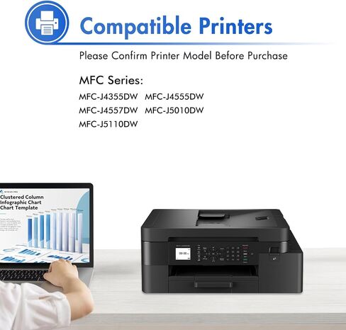 LC506 LC506XL Ink Cartridges for Brother Printer MFC-J4355DW MFC-J4555DW in Saudi Arabia