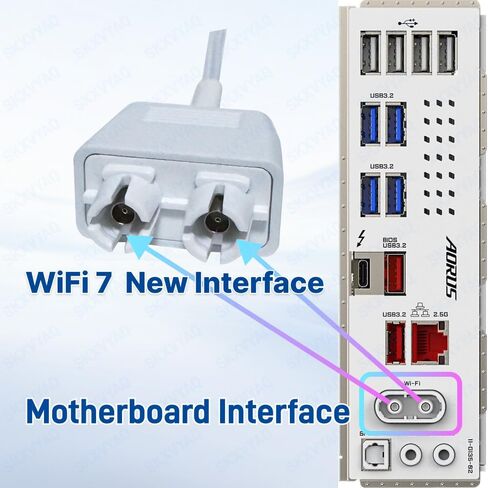 for Gigabyte WiFi 7 Antenna Tri-Band 5800Mbps for AORUS Motherboard in Saudi Arabia