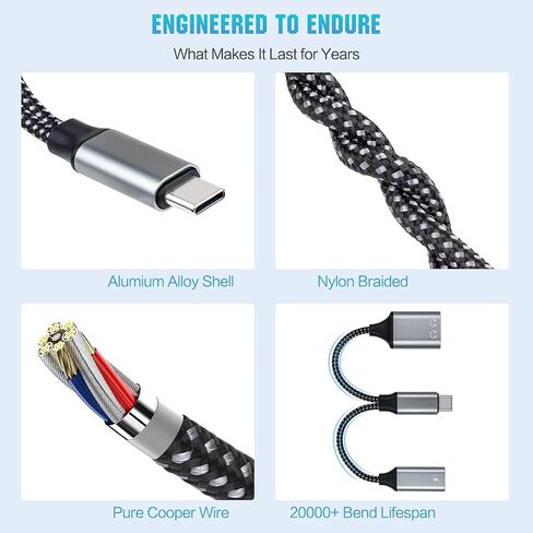 محول سماعة رأس USB-C إلى 3.5 مم، يدعم الشحن السريع 60 وات PD، 3 في 1 من النوع C إلى AUX، وواجهة صوت من النوع C وشحن USB-C، وجودة صوت Hi-Fi DAC، متوافق مع iPhone 15 وSamsung S24. in Kuwait