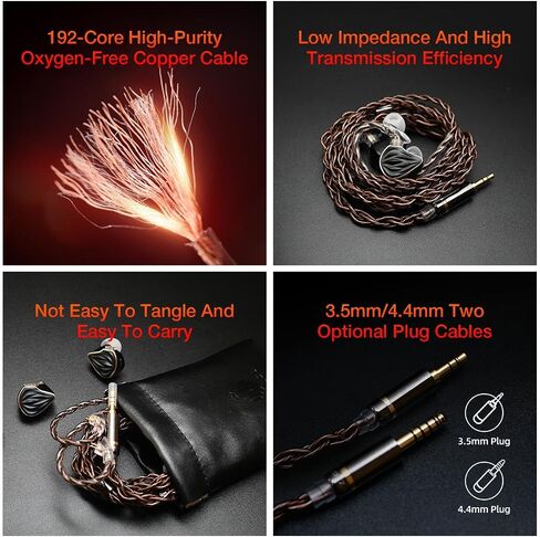 Hidizs MS3 in-Ear Monitors, 2BA+1DD Hybrid IEM Wired Earphones, Includes 3 Pneumatic Tuning Filters - Exclusive Adjustable Soundstage for Instruments, Detachable Cable for Audiophile/Musician 4.4 mm in Saudi Arabia