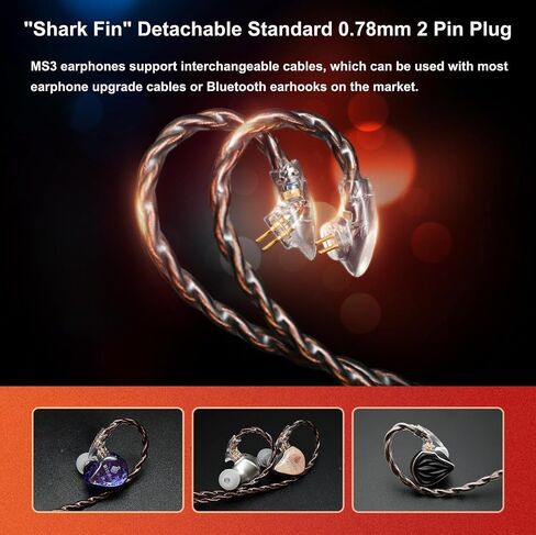 Hidizs MS3 in-Ear Monitors, 2BA+1DD Hybrid IEM Wired Earphones, Includes 3 Pneumatic Tuning Filters - Exclusive Adjustable Soundstage for Instruments, Detachable Cable for Audiophile/Musician 4.4 mm in Saudi Arabia