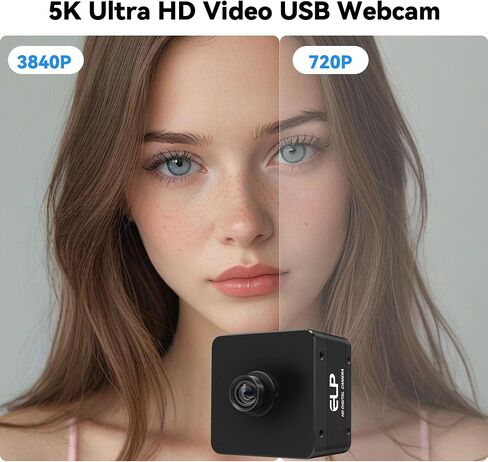 5K USB3.0 Industrial Camera,20MP 5120x3840 High Resolution Webcam,85° HFOV No Distortion Lens,Support USB3.0/2.0 High Speed Transmission,Plug&Play for Windows Linux Mac Android System in Saudi Arabia